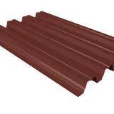 Профнастил Н75 кирпичный RAL 3009 0,5 мм