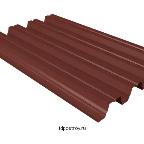 Профнастил Н75 кирпичный RAL 3009 0,5 мм