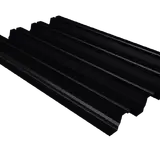 Профнастил Н75 чёрный RAL 9005 0,5 мм