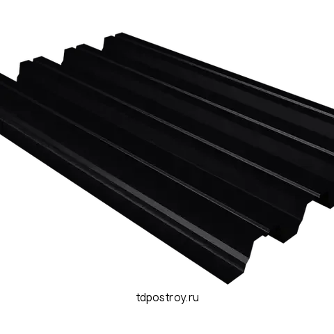 Профнастил Н75 чёрный RAL 9005 0,5 мм