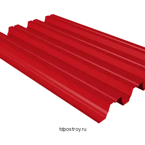 Профнастил Н75 красный RAL 3020 0,5 мм